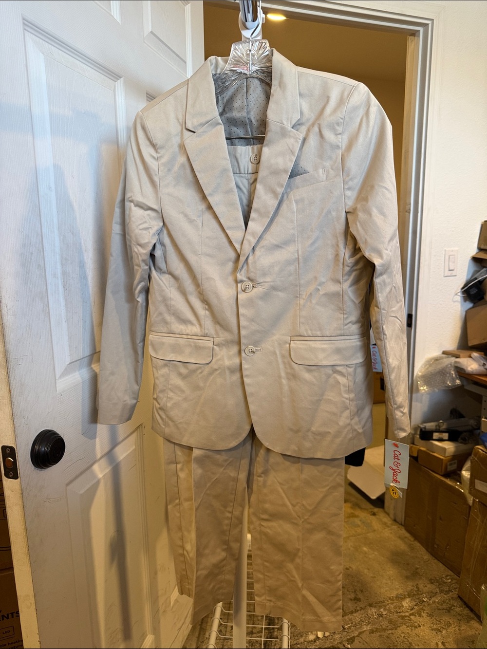 Cat & Jack Beige Two-Piece Kids Matching Suit Set